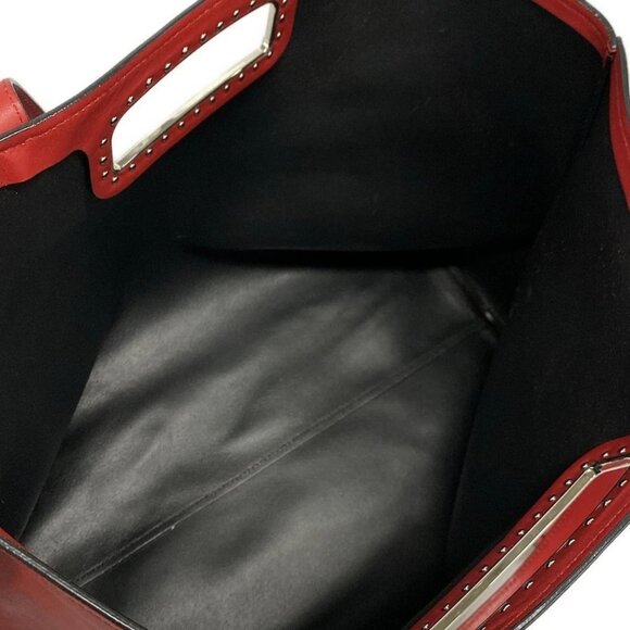 Auth PRADA - Red Leather Tote Bag - Picture 14 of 16